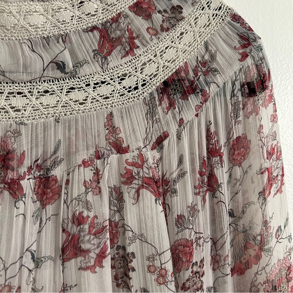ANTHROPOLOGIE Floral Lace Trim Blouse - Picture 9 of 11